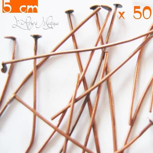 Tiges clous cuivre x 50