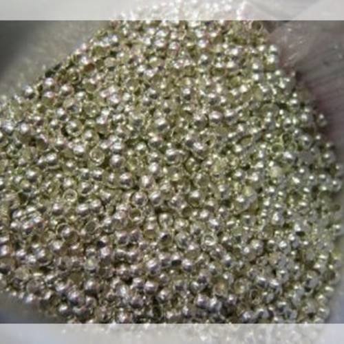 500 perles à écraser argentées