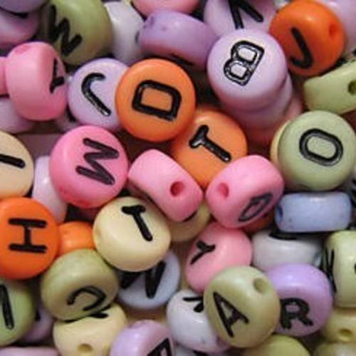 Perles alphabet x 50