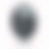Cabochon fantaisie 30x40 mm noir petit pois blanc