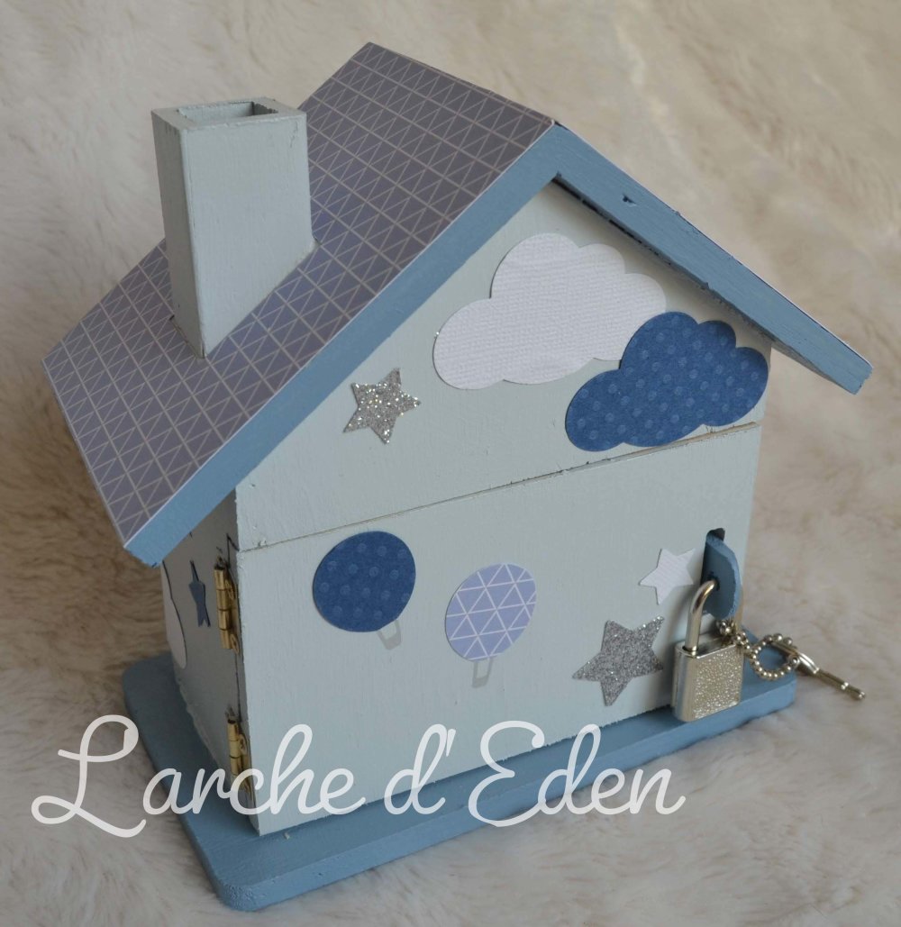 Tirelire Maison Tirelire Enfant Boite A Dents Cadeau Naissance Decoration Montgolfiere Un Grand Marche