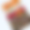 Couverture bébé poussette ou couffin, fleurs, papillons et oiseaux,orange fuchsia fait main l'arche de jessica