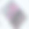 Couverture bébé poussette couffin biche/faon, fleurs cerisier liberty mitsi aprme rose et gris fait main l'arche de jessica
