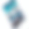 Couverture couffin poussette bébé garçon hiboux nuages bleu velours fait main l'arche de jessica