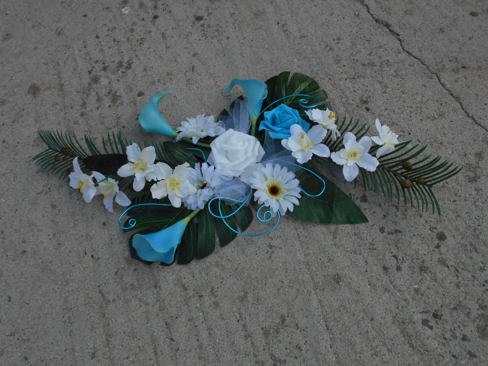 Jolie décoration de voiture de mariage 3 couleurs, 1 pièce, fleur
