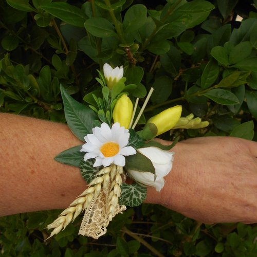 Bracelet champêtre pour mariée ou demoiselle d'honneur