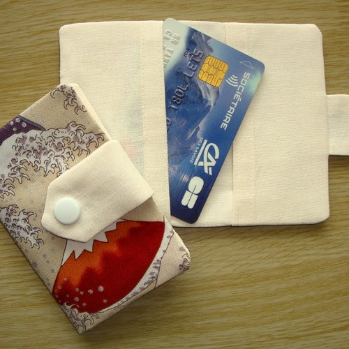 Porte-feuille carte de crédit ou de visite / carte de réduction / manches de carte de crédit /tissu - mont fuji