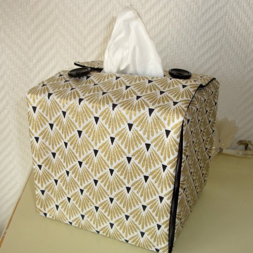 Etui boîte à mouchoirs jetables / housse / tissu art déco / rangement / cadeau pour femme / décoration d'intérieur / kleenex