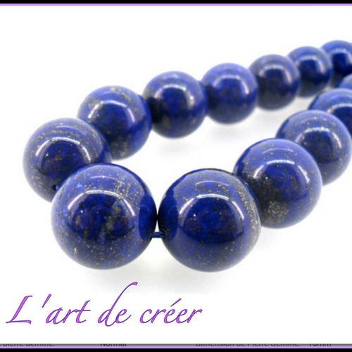10 perles lapis lazuli ronde 4 mm -grade a 