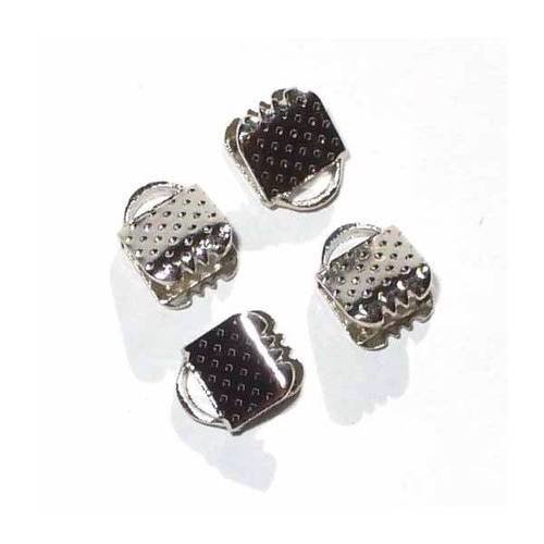 40 fermoirs pince griffe argent 6 x 8 mm , neuves 