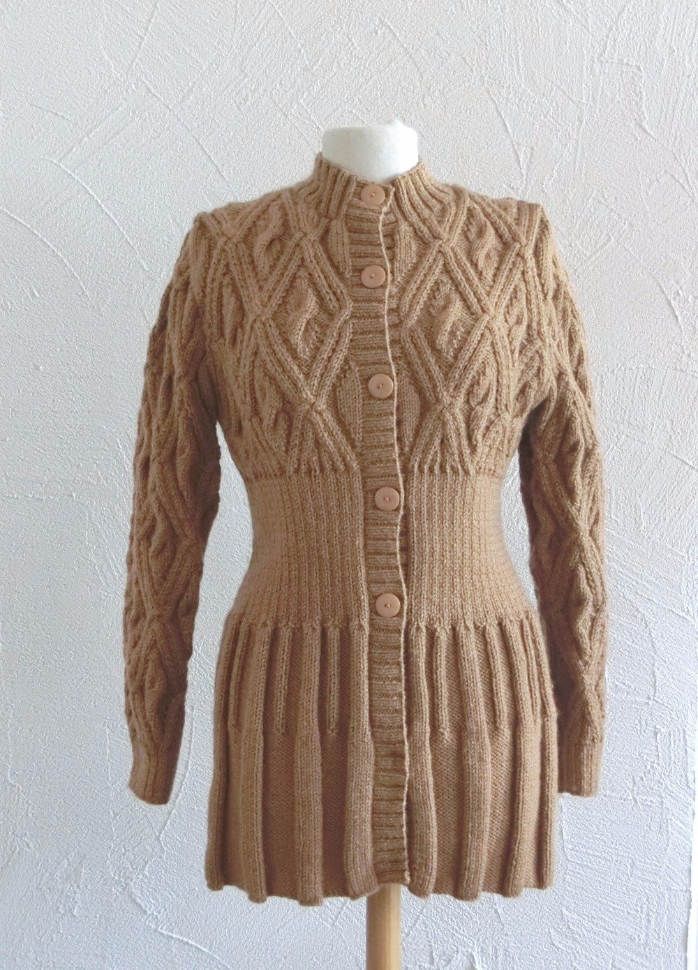 manteau laine tricotée