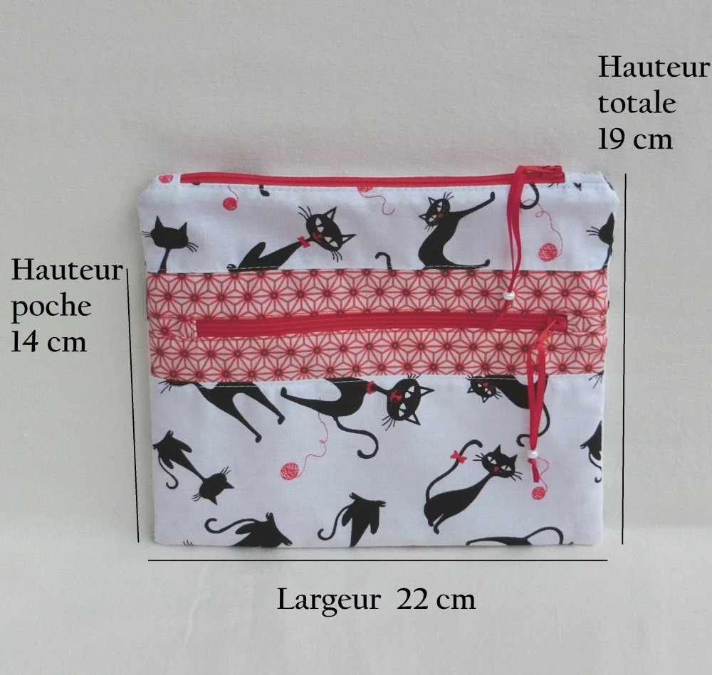 Trousse plate scolaire - Pochette plate Made in France