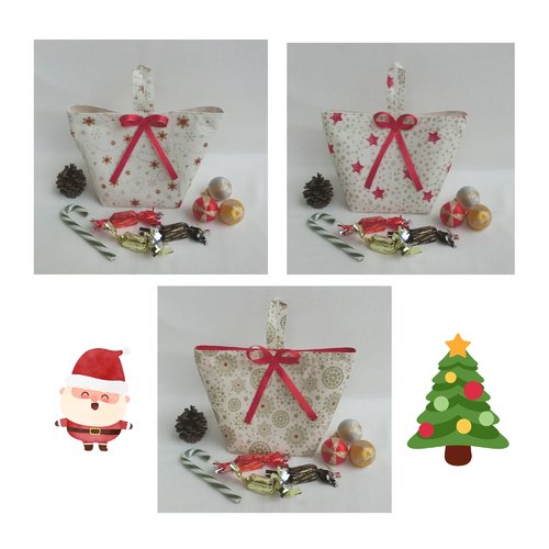 Sacs cadeaux de Noël, sacs cadeaux de Noël, sacs cadeaux de Noël, sacs  cadeaux en tissu, pochette en lin, sac de Noël, sac du père Noël, sacs de  décoration -  France
