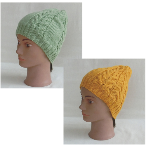 Bonnet femme ou fille, tricoté main en laine, tricot point torsades irlandais, accessoire mode automne hiver, chapeau d'hiver