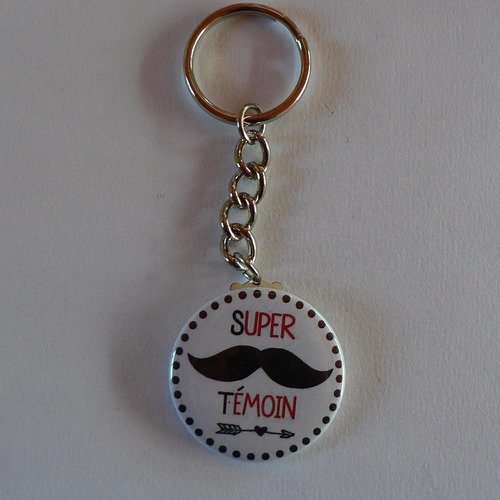 Badge porte clés super témoin cadeau témoin mariage. 