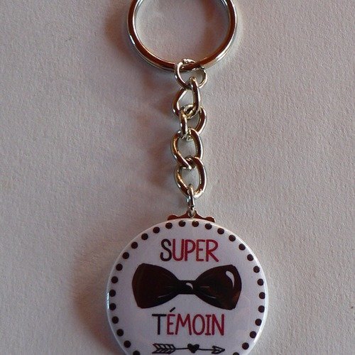 Badge porte clés super témoin cadeau témoin mariage. 