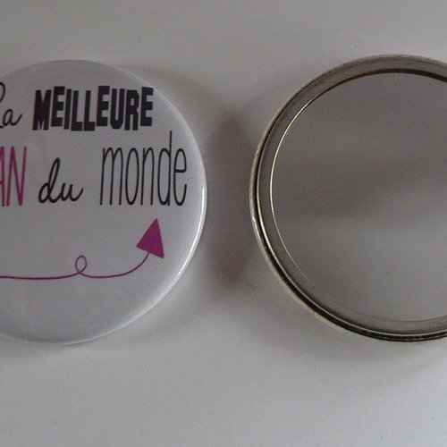 Miroir de poche 56mm meilleur maman du monde.