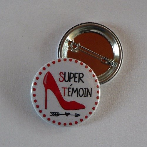 Badge 38mm super témoin cadeau témoin mariage