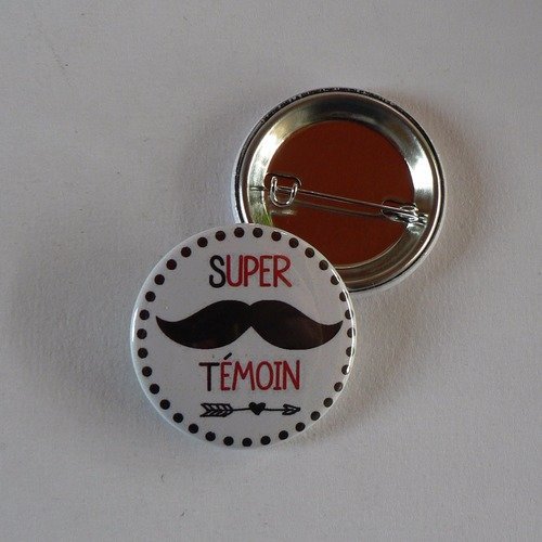 Badge 38mm super témoin cadeau témoin mariage