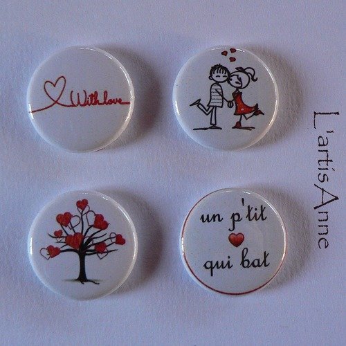 Magnets aimants valentins.