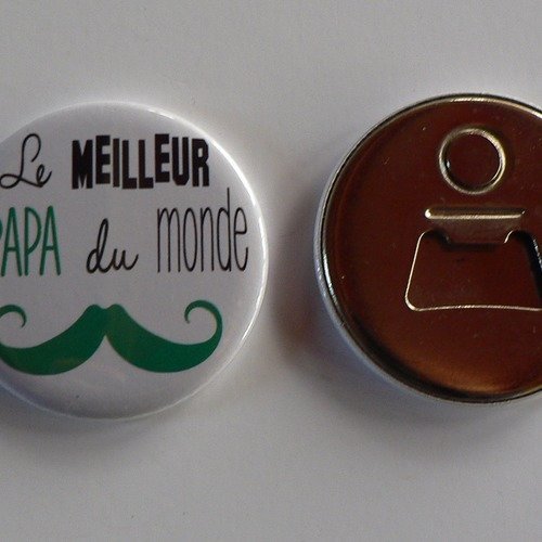 Décapsuleur aimanté meilleur papa du monde cadeau papa. 