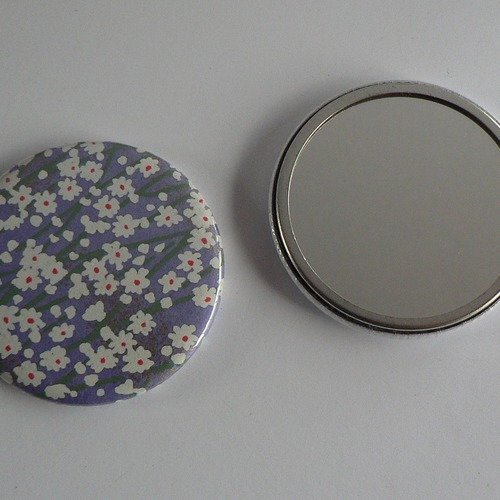 Miroir de poche 56mm papier japonais.