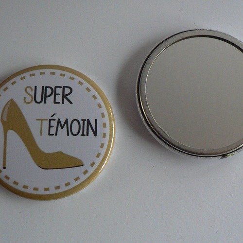 Miroir de poche 56mm super témoin cadeau témoin mariage