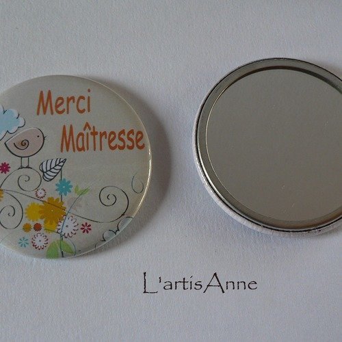 Miroir de poche 56mm merci maîtresse.