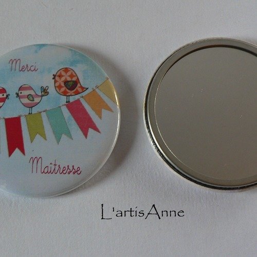 Miroir de poche 56mm merci maîtresse.