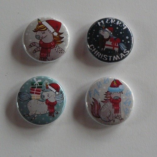 Magnets aimants licorne noël