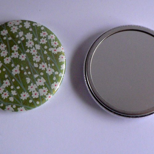 Miroir de poche 56mm papier japonais.