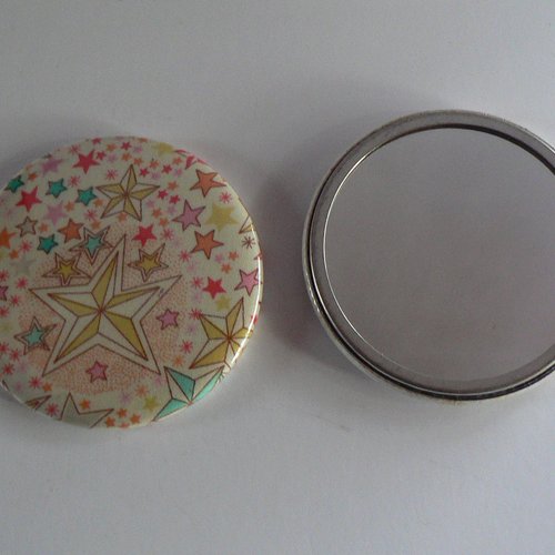 Miroir de poche 56mm liberty adelajda etoiles.
