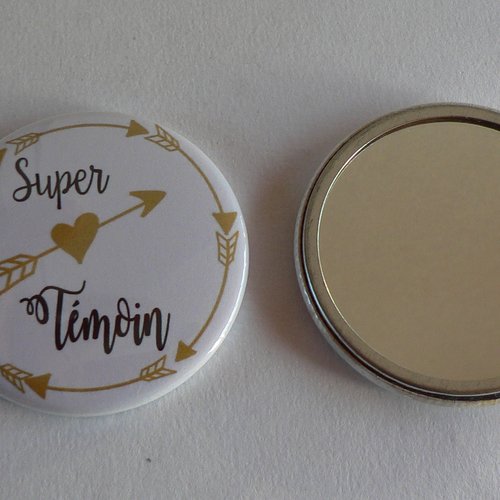 Miroir de poche 56mm super témoin cadeau témoin mariage