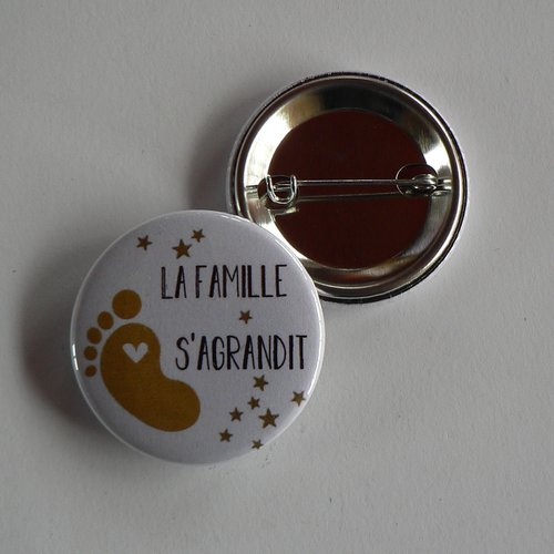 Annonce grossesse badge 38mm