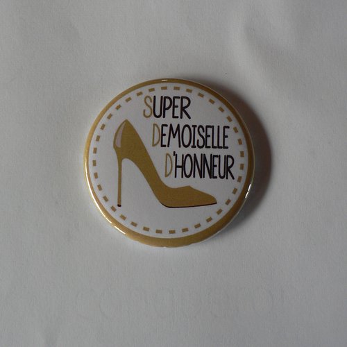 Super demoiselle d'honneur miroir de poche 56mm cadeau mariage organisation mariage.