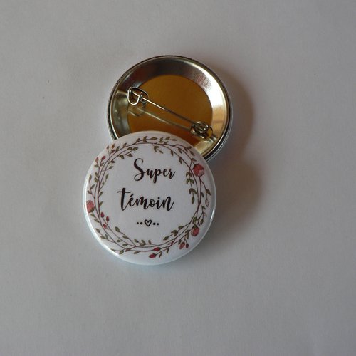 Badge 38mm super témoin cadeau témoin mariage champêtre