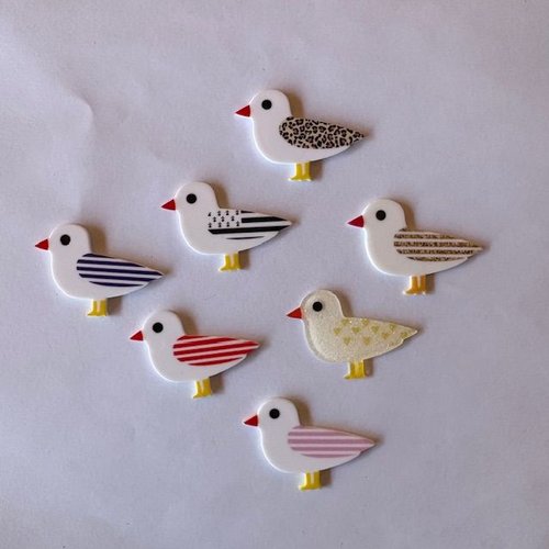 Broche mouette.