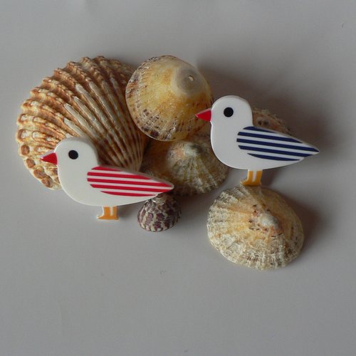 Broche mouette marinière.