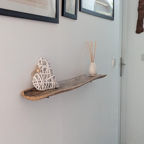 Étagère  en bois flotté- fixation metal