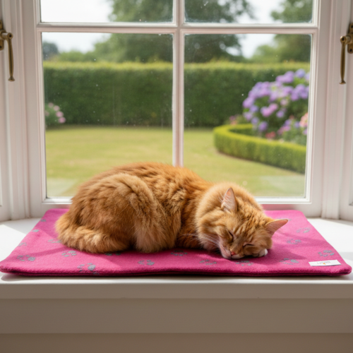 Tapis pour chat moelleux en polaire – couchage lavable – pièce unique