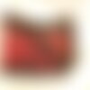 Sac bandoulière cerises en simili cuir marron foncé