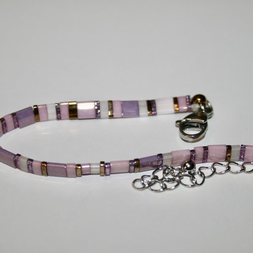 Bracelet en perles plates miyuki tila