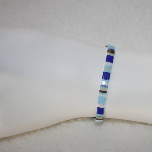 Bracelet en perles plates miyuki tila