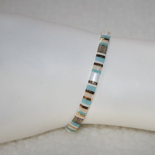 Bracelet en perles plates miyuki tila