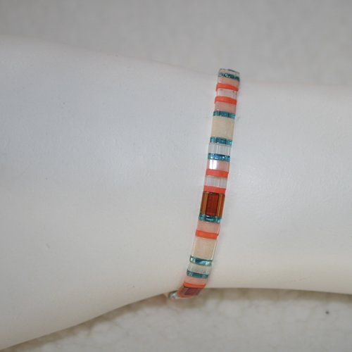 Bracelet en perles plates miyuki tila