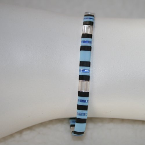 Bracelet en perles plates miyuki tila