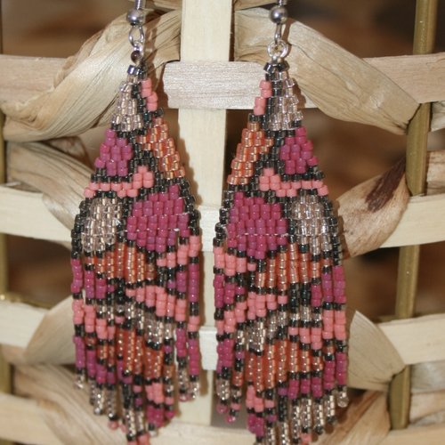 Boucles d'oreilles à franges modèle jun