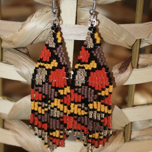Boucles d'oreilles à franges modèle jun