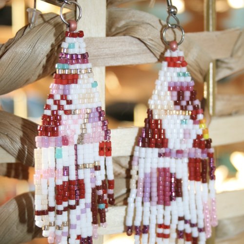 Boucles d'oreilles à franges modèle miki