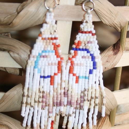 Boucles d'oreilles à franges modèle nori